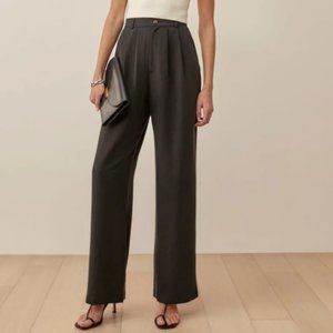 NWT Reformation Mason Wide Leg Pant in Black, 4P